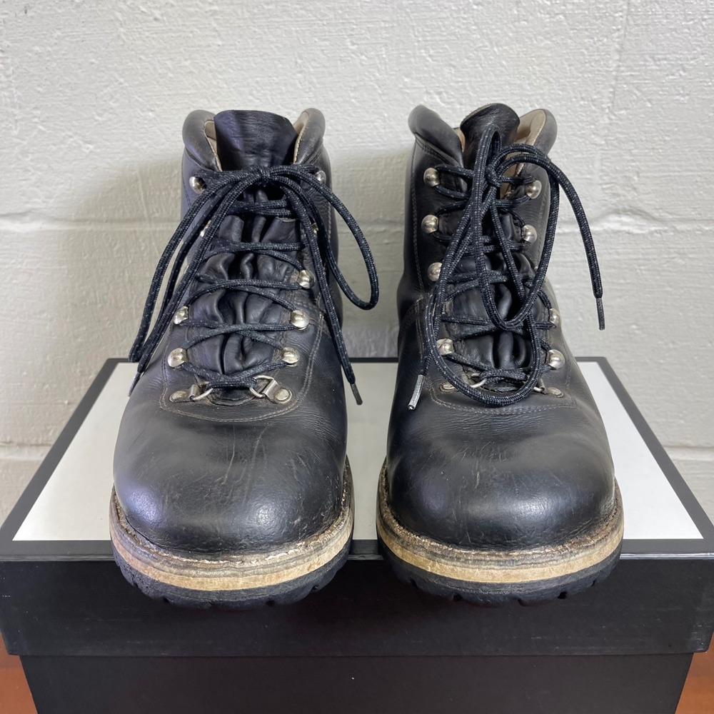 Limmer Boots Black Leather Combat Trail Hiking Ankle Boots Vibram Men's 12 M